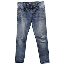 Saint Laurent-Saint Laurent Slim Fit Jeans aus blauer Baumwolle-Blau