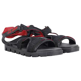 Christian Louboutin-Christian Louboutin Velcrissimo Spiked Sandals in Black Leather-Other