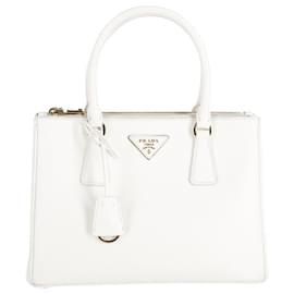 Prada-Prada Galleria Handbag in White Saffiano Leather -White