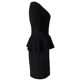 Stella Mc Cartney-Stella McCartney Peplum Dress in Black Cotton-Black