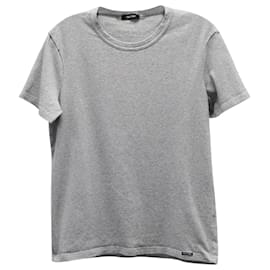 Tom Ford-Tom Ford Plain T-Shirt in Grey Cotton-Grey