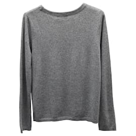 Sandro-Sandro Paris Sweater with Pocket in Grey Cashmere-Grey