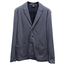 Hugo Boss-Hugo Boss Slim Fit Tailored Blazer in Blue Cotton -Blue