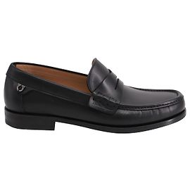 Mocassino Penny Salvatore Ferragamo in Pelle Nera Nero