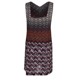 Minivestido Missoni sem mangas com estampa multicolorida Cupro Outro