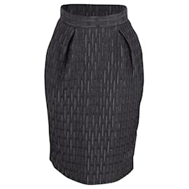 Dolce & Gabbana-Dolce & Gabbana Pencil Skirt in Black Silk-Black