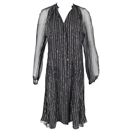 Altuzarra-Altuzarra Shimmery Knee Length Dress in Black Silk-Other