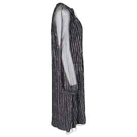 Altuzarra-Altuzarra Schimmerndes knielanges Kleid aus schwarzer Seide-Andere