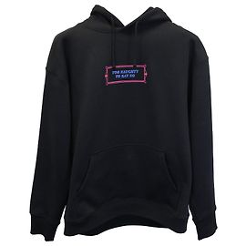 Vêtements Sudadera con capucha de algodón negro "Too Naughty To Say No" de Vetements Negro
