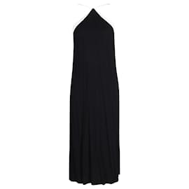 Reformation-Reformation Damaris Dress in Black and Ivory Viscose -Black