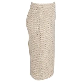 Alessandra Rich-Alessandra Rich Midi Skirt in Beige Polyamide-Beige