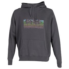 Saint Laurent Malibu Palm Tree Hoodie aus grauer Baumwolle Grau