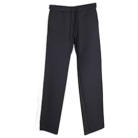 Valentino-Valentino Sweatpants with Logo in Black Polyamide-Black