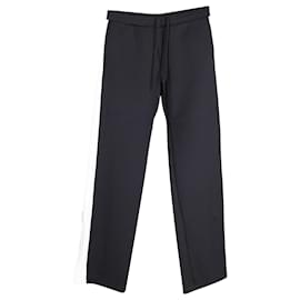 Valentino-Valentino Sweatpants with Logo in Black Polyamide-Other