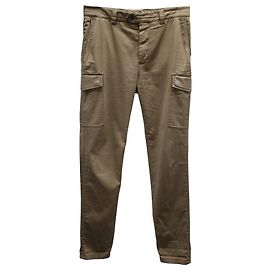 Brunello Cucinelli Pantaloni Cargo in Cotone Marrone Marrone