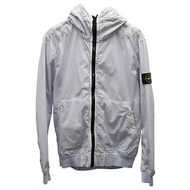 STONE ISLAND 44435 Lamy Flock Jacket in White Polyamide White