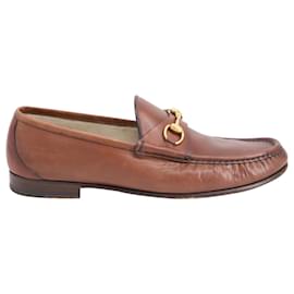 Gucci-Gucci Horsebit Loafers in Brown Leather -Brown