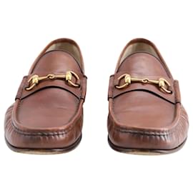 Gucci-Gucci Horsebit Loafers in Brown Leather -Brown