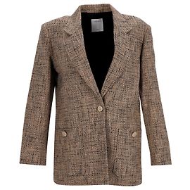 Sandro Paris Sone Blazer em Brown Tweed Marrom