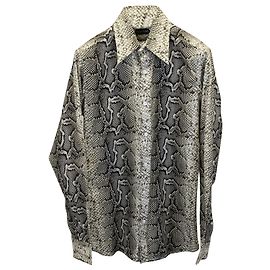 Slim-Fit-Hemd mit Schlangenmuster von Tom Ford aus Baumwolle mit Animal-Print Andere