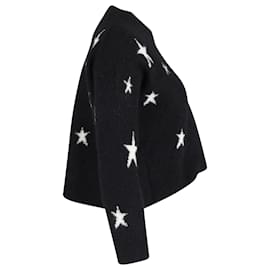 Zadig & Voltaire-Zadig & Voltaire Loose Fit Star Sweater in Black Cashmere Wool-Black