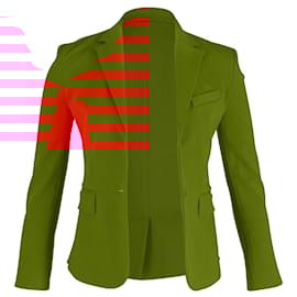 Theory-Theory Single-Breasted Jacket in Orange Polyester-Orange