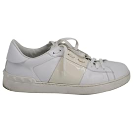 Valentino-Sneakers Valentino Accent Band in pelle bianca-Bianco