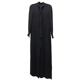 Ralph Lauren-Ralph Lauren Pussy Bow Jumpsuit in Black Polyester-Black