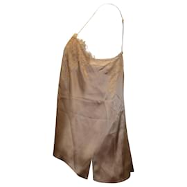 Autre Marque-Cami NYC Lace Trim Camisole in Nude Silk -Brown,Flesh