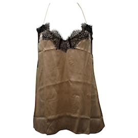 Autre Marque- Cami NYC Lace Trim Camisole in Black and Peach Silk -Multiple colors