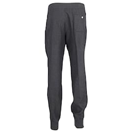 Hermès-Pantalones deportivos Hermes con cordón en cachemir gris-Gris