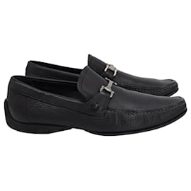 Salvatore Ferragamo-Mocasines Salvatore Ferragamo con hebilla en cuero negro-Negro