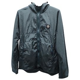Stone Island Q1132 Hooded Jacket in Green Nylon Green
