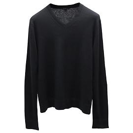 Pull Col V Theory en Cachemire Noir Noir