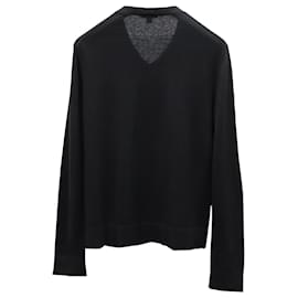 Theory-Theory V-neck Sweater in Black Cashmere-Black