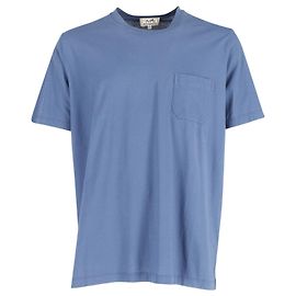 Hermès Camiseta con bolsillo Hermes en algodón azul Azul