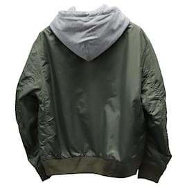 Coach-Coach Hooded Ma 1 Bomber Jacket in Green Nylon-Green