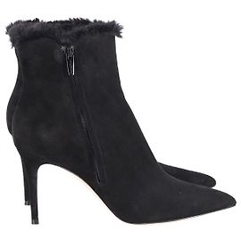 Bottines Gianvito Rossi Fourrées en Daim Noir Noir