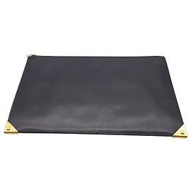 Alexander Wang Prisma Clutch with Metal Hardware in Black Leather Black