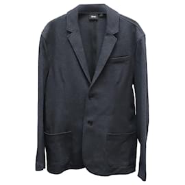 Hugo Boss-Hugo Boss Slim Fit Tailored Blazer in Navy Blue Cotton-Blue,Navy blue