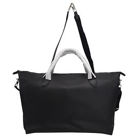 Borsa The Row Weekender in pelle di vitello nera Nero