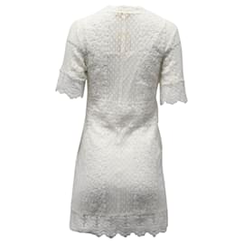 Maje-Maje Revanta Lace Dress in White Polyester-White,Cream