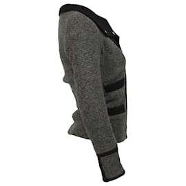 Iro-Iro Boucle Jacket with Lapel in Grey Polyester-Grey
