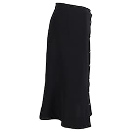 Altuzarra-Altuzarra Buttoned Midi Skirt in Black Polyester-Black