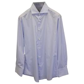 Brunello Cucinelli-Brunello Cucinelli Gingham-Hemd aus hellblauer Baumwolle-Andere