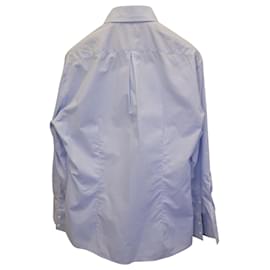 Brunello Cucinelli-Brunello Cucinelli Gingham Shirt in Light Blue Cotton-Other