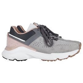 Tod's Baskets Basses Sportivo en Daim Gris Gris