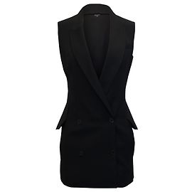 Alexander Wang Ärmelloses Blazerkleid aus schwarzem Polyester Schwarz