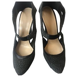 Aperlai-Sandalen mit Absatz Anthrazitgrau