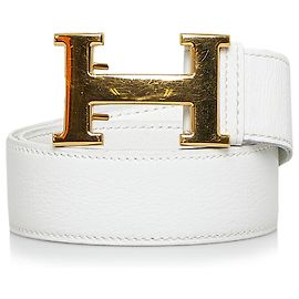Hermès Cinturón Hermes Constance Blanco Blanco
